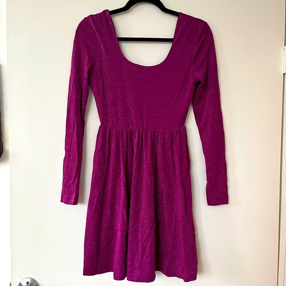 g21 Dresses & Skirts - Metallic / Glitter Magenta Pink Mini Dress